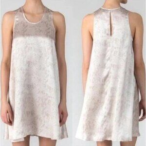 ATM Anthony Thomas Melillo Snake Print Silk Mini Dress in Pale Pink Womens Mediu